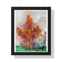 "orb vs. tree in the park" (Framed Print)