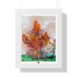 "orb vs. tree in the park" (Framed Print)